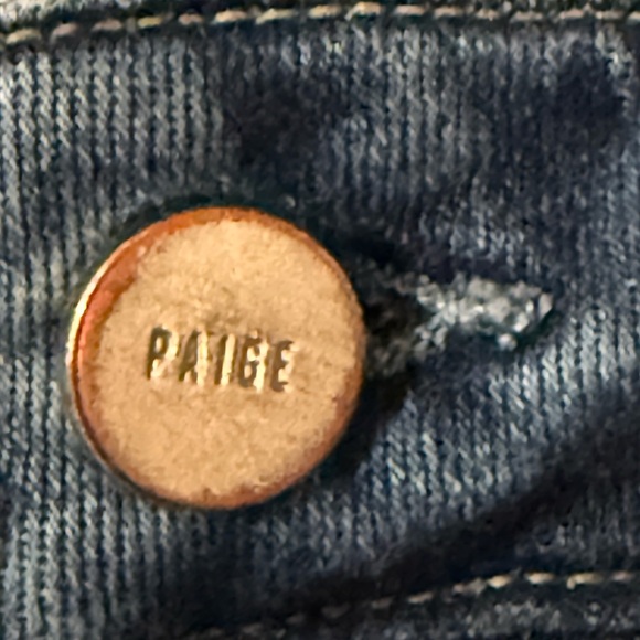 PAIGE Classic Blue Straight Leg Jeans - Picture 2 of 5